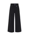 Sportmax Black Flared Flat Front Pants In Black