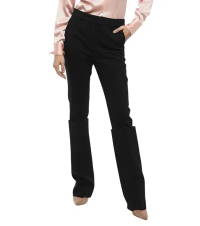Sportmax Black Flared Pants In Red