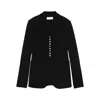 Sportmax Tailored Blazer With Notched Lapel And Metallic Buttons In Black