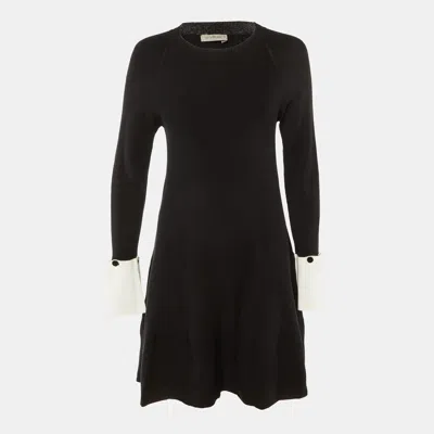 Sportmax Black Knit Flared Mini Dress