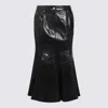 Sportmax Leather Skirt With Pockets And High Waist