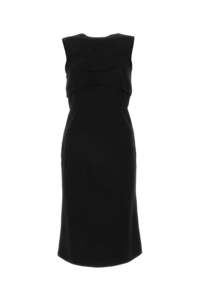 SPORTMAX BLACK OPEN-BACK SLEEVELESS DRESS
