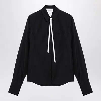 SPORTMAX SPORTMAX BLACK POPELINE GESSO SHIRT