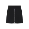 Sportmax Refolo Mini Skirt In Wool And Cashmere In Black