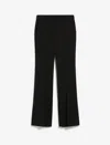 Sportmax Horn Shaped Wool Casual Pants In Black