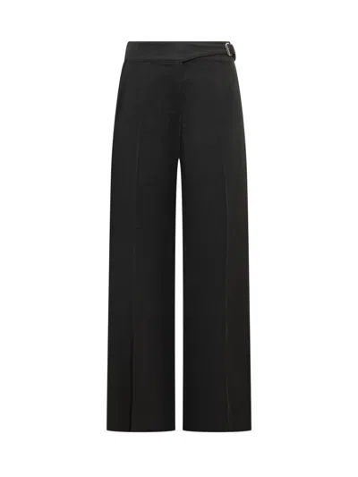 Sportmax Black Relaxed Flat Front Pants