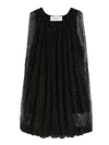 Sportmax Embellished Mesh And Jersey Top In Black