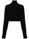 Sportmax Short Turtleneck Sweater In Black