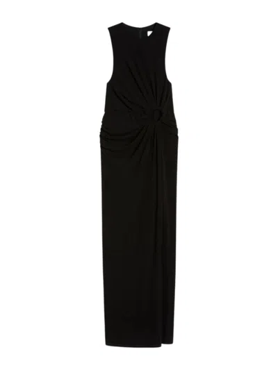 Sportmax Cut-out Crepe-jersey Maxi Dress In Black