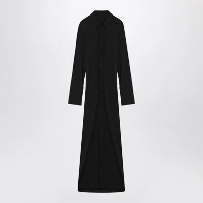 Sportmax Black Shirt Dress In Viscose Jersey