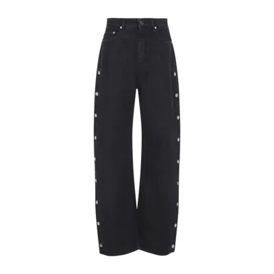 SPORTMAX BLACK SNAP BUTTON JEANS
