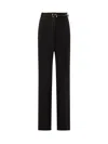 Sportmax Black Straight Flat Front Pants In Black