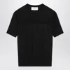 Sportmax Black T-shirt In Viscose And Wool In Black