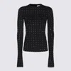 Sportmax Crystal Embellished Long Sleeve Top In Black