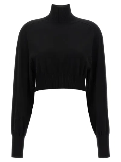 SPORTMAX BLACK ULULATO TURTLENECK SWEATER