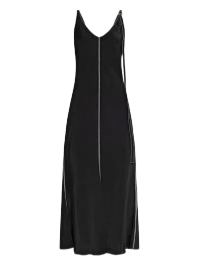 Sportmax Unione V-neck Sleeveless Dress In Black