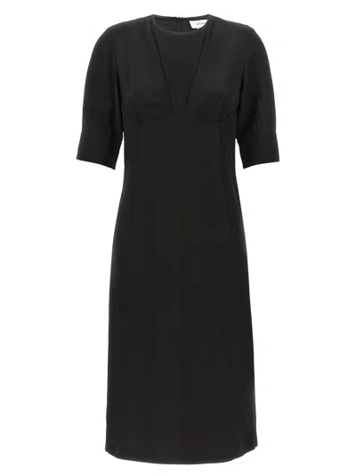 Sportmax Black Viscose Midi Women's Dress