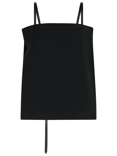 SPORTMAX BLACK VISCOSE SKIRT