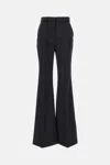 Sportmax Hangar Virgin Wool Flared Pants In Black
