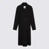 Sportmax Belted Double-breasted Coat In Black