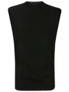 Sportmax Sleeveless Wool And Silk Top In Black