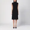 Sportmax Black Wool Blend Sleeveless Dress In Blue