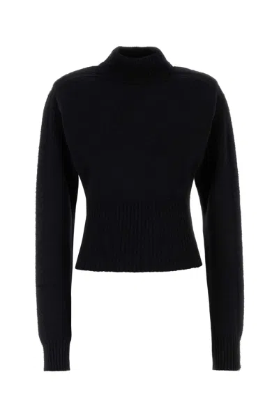 SPORTMAX BLACK WOOL HOLIDAY SWEATER SPORTMAX