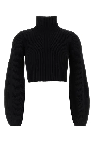 Sportmax Black Wool Marmo Sweater