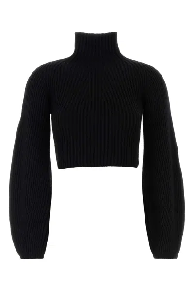 Sportmax Black Wool Marmo Sweater