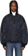 Sportmax Black Zebu Bomber Jacket In Black