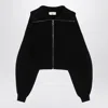 Sportmax Calipso Zip-up Cardigan In Wool And Cashmere In Black