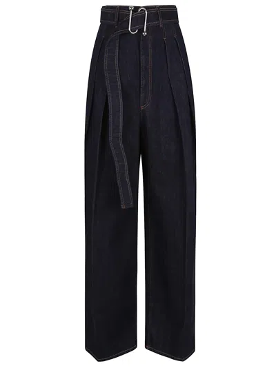 Sportmax Blanc Pantalone Lungo In Blu