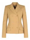 Sportmax Cablo Beige Cotton Blend Blazer In Beige