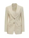 Sportmax Single-breasted Two-button Jacket In White