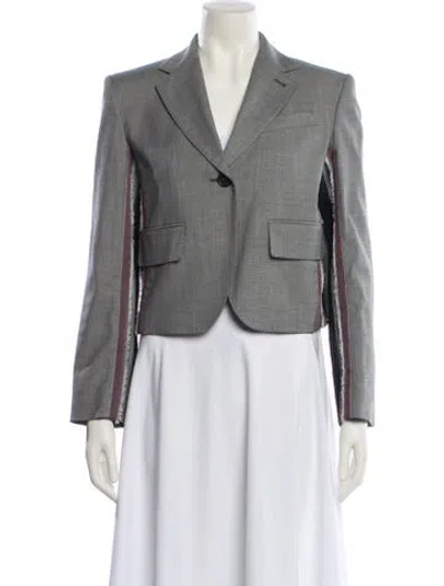 Pre-owned Sportmax Blazer In Gray