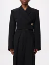 Sportmax Utopia Pinstripe Cropped Blazer In Black