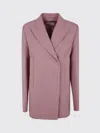 Sportmax Tailored Jacket With Notch Lapels And Pockets In Pink