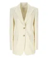 Sportmax Single-breasted Two-button Jacket In White