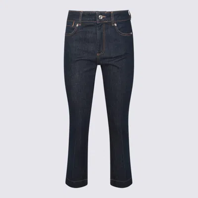 Sportmax Blue Cotton Denim Jeans In Midnightblue