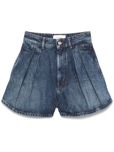 Sportmax Blue Denim Cotton Shorts