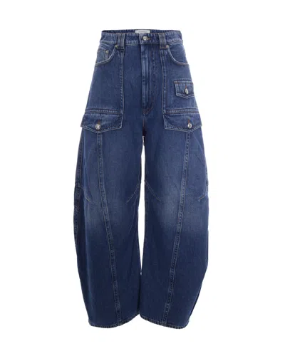 Sportmax Blue Loose Low Rise Jean
