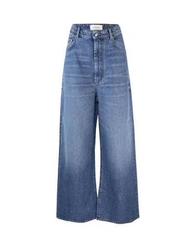 Sportmax Blue Oversized Low Rise Jeans