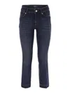 Sportmax Logo Patch Cropped Jeans In Blue