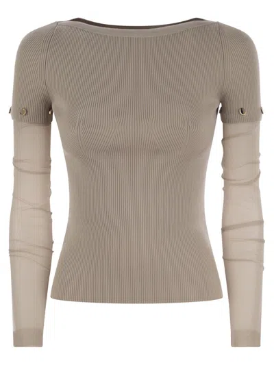 SPORTMAX BOAT NECK LONG-SLEEVED JUMPER
