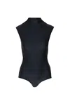Sportmax Cristin Stretch Tech Cap Sleeve Bodysuit In Black