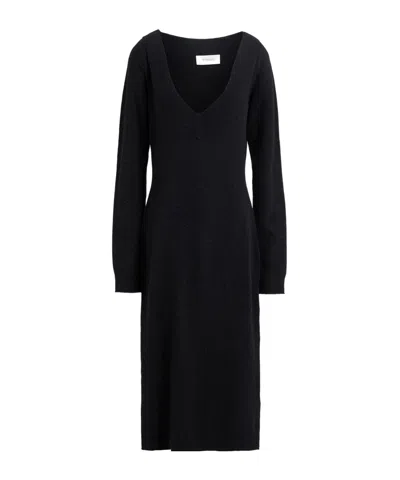 Sportmax Bodycon Long-sleeve Knit Dress In Black