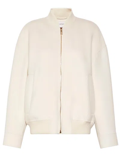 Sportmax Bomber In Double Of Pure Wool In Animal Print