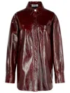 Sportmax Oversized Nappa Leather Shirt Jacket In Multi