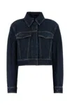 Sportmax Cropped Denim Jacket With Collared Neck