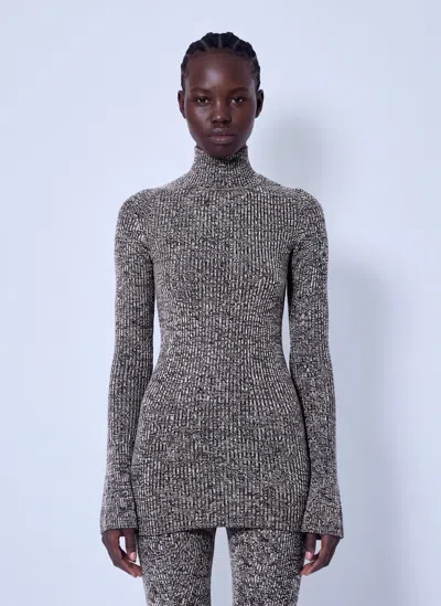 Sportmax Bouquet Wool Sweater In Gray
